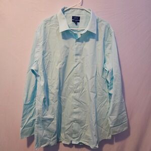 Apt 9 Mens Size XXL Teal Long Sleeve Button Front Dress Shirt NWT